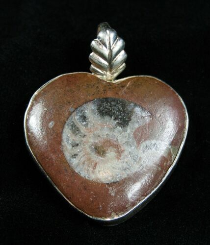 Heart Shaped Ammonite Pendant #1870